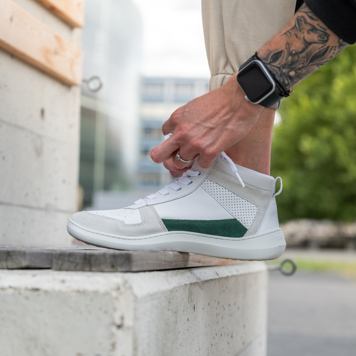 Oldschooler High Top – Green/White