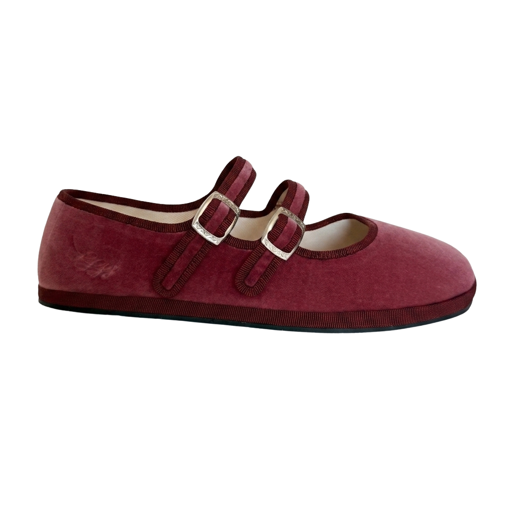 Mary Jane Pink Petal – Burgundy