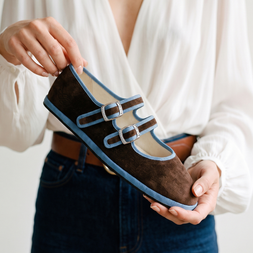 Calfskin Mary Jane Cocoa – Brown