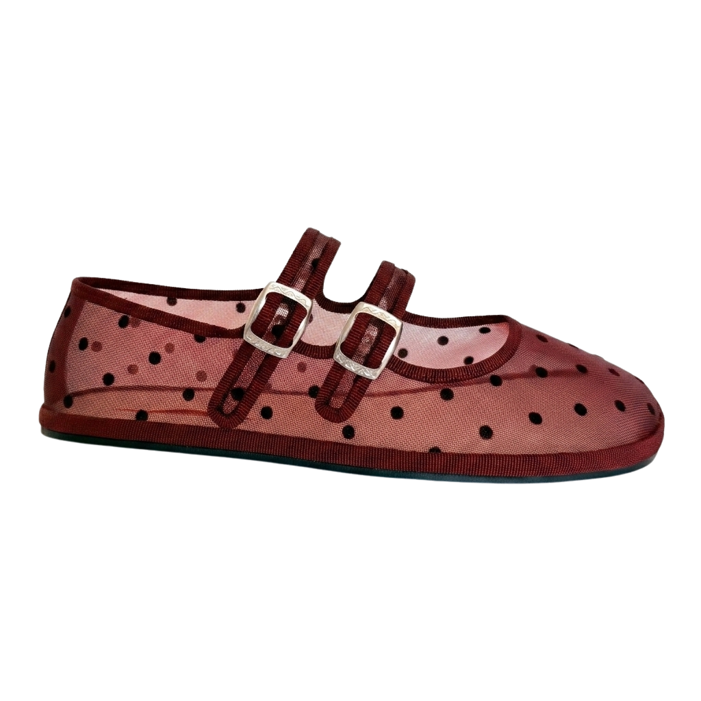 Mary Jane Scarlet Dot – Bordeaux