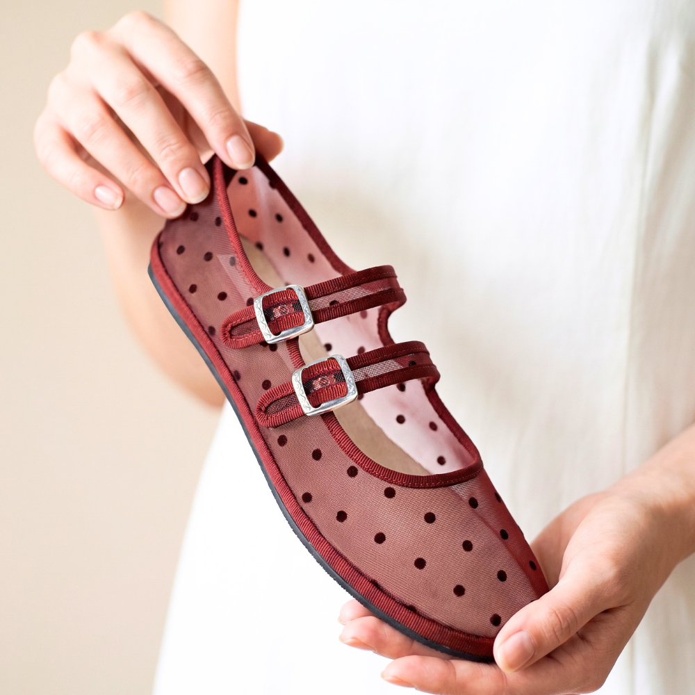 Mary Jane Scarlet Dot – Bordeaux