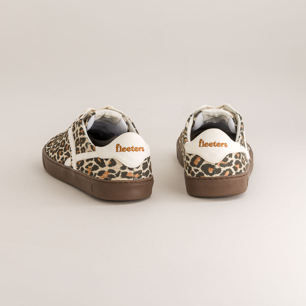 Peach – Leopard & White
