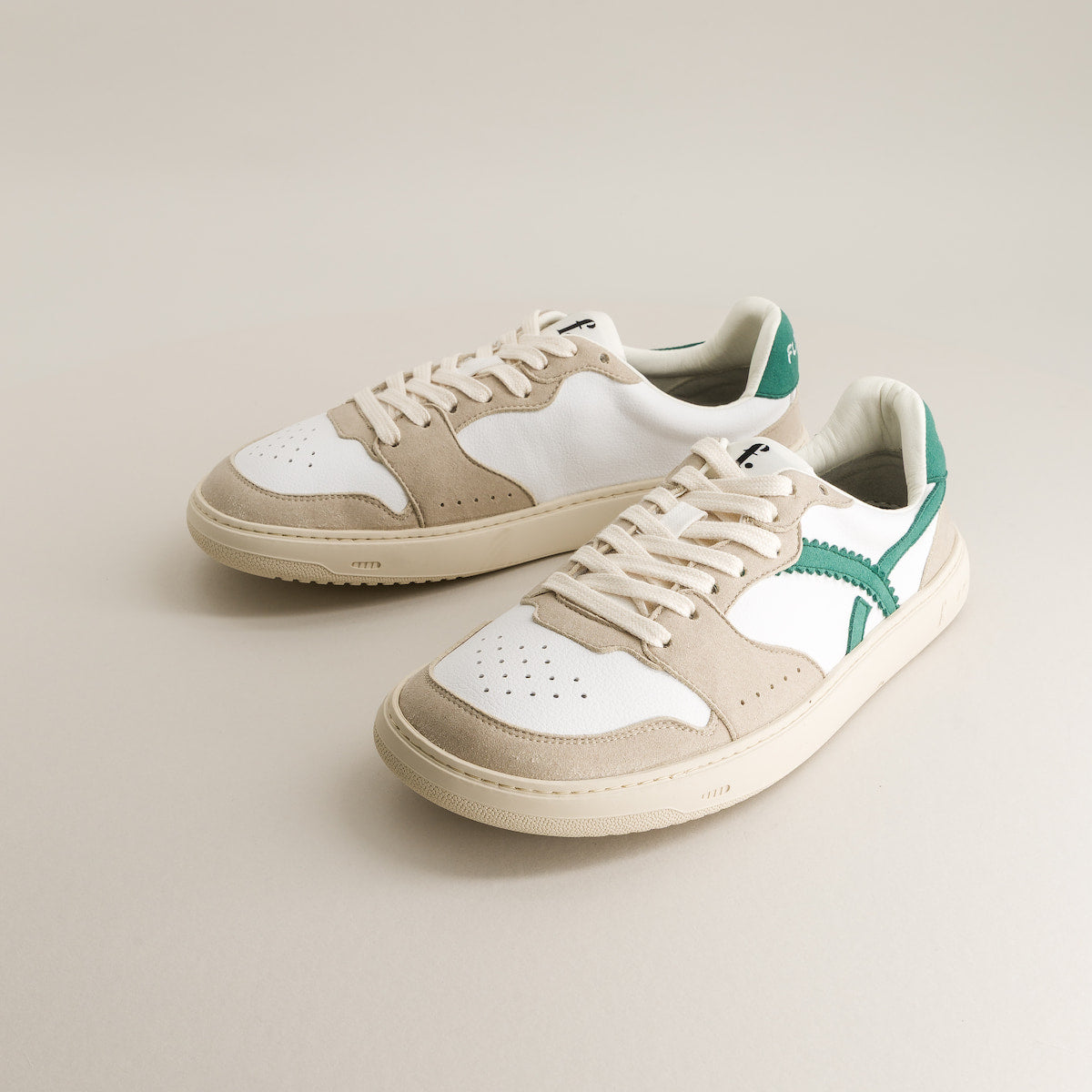 Beige / White