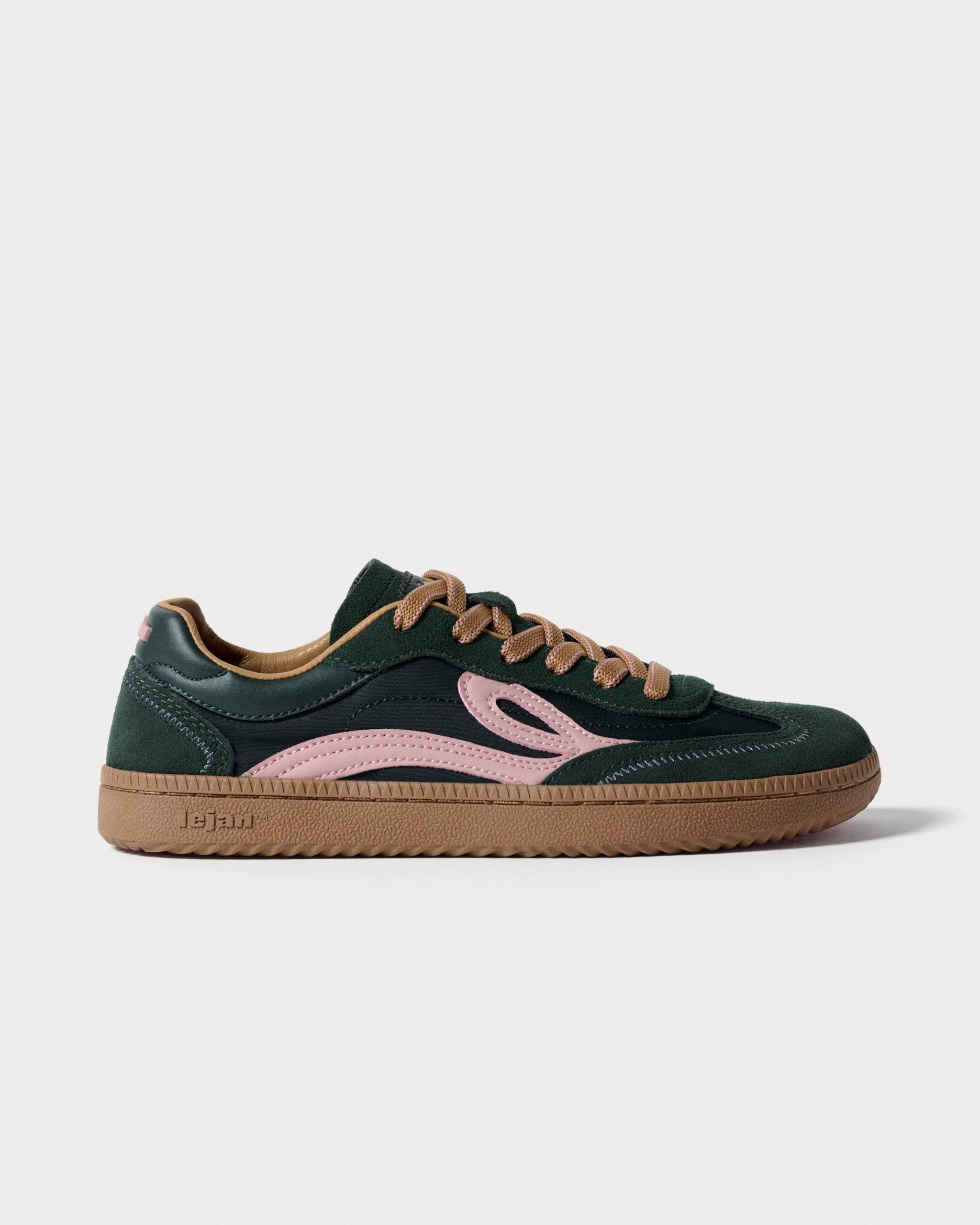 Lejan One Wide – Dark Green / Pink