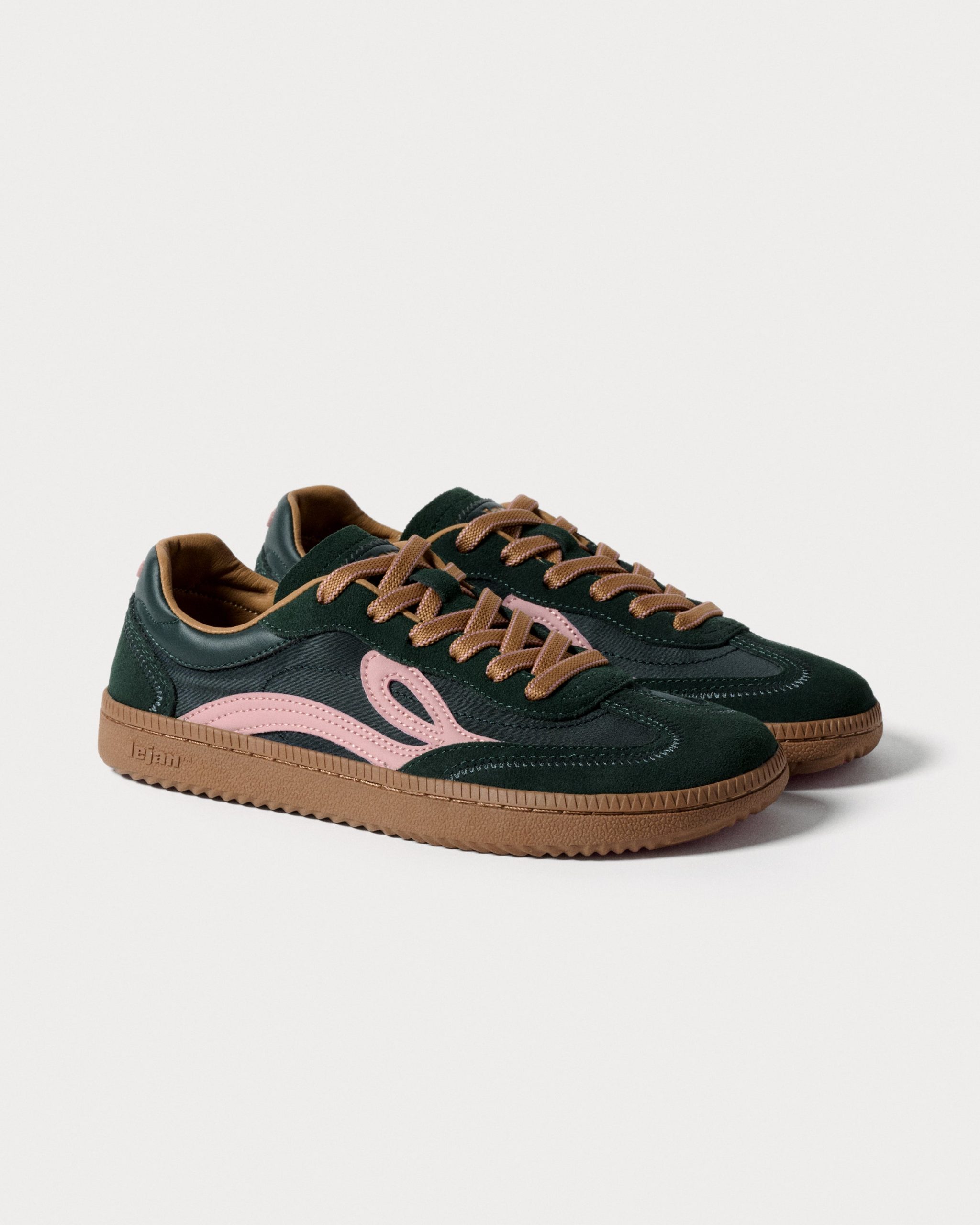 Lejan One Wide – Dark Green / Pink