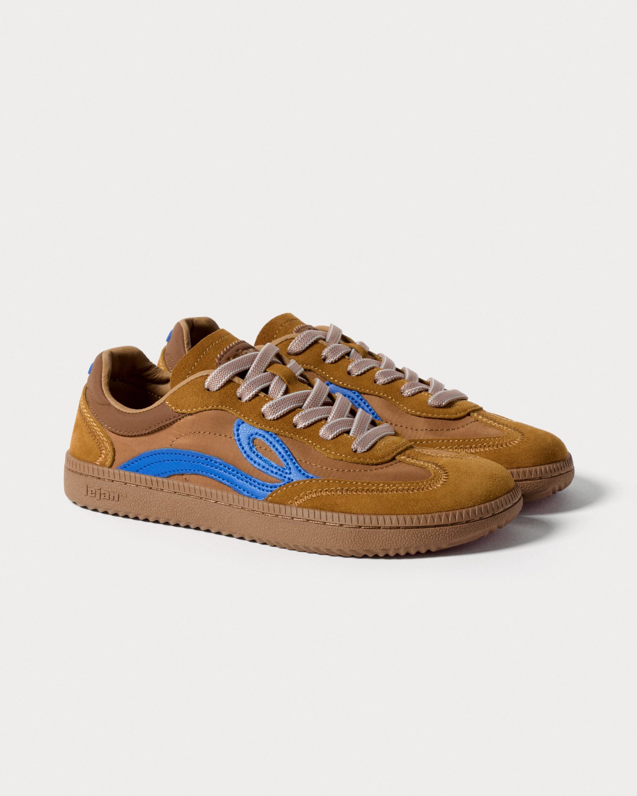 Lejan One Wide – Camel / Electric Blue