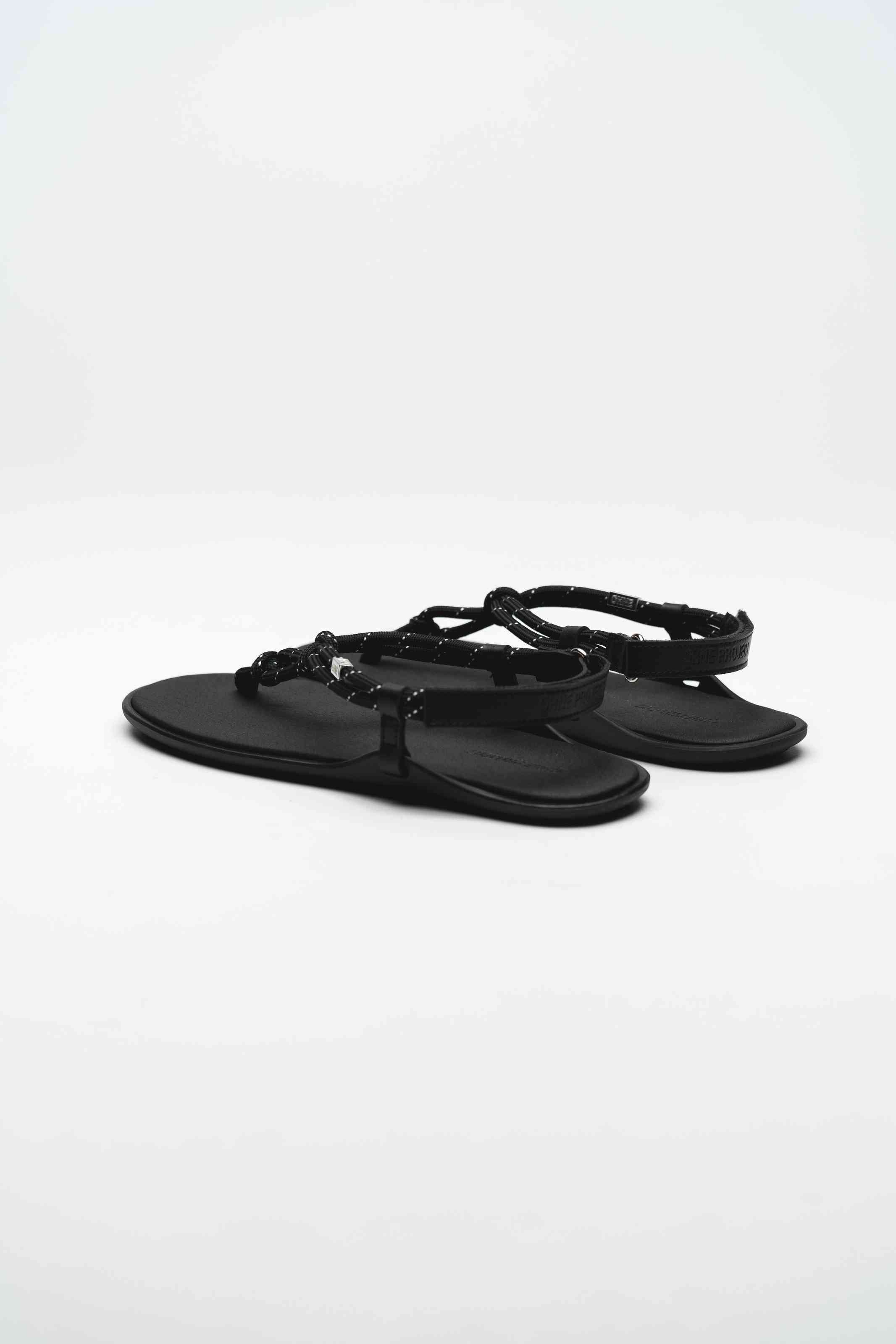 CORD SANDAL TULUM – BLACK