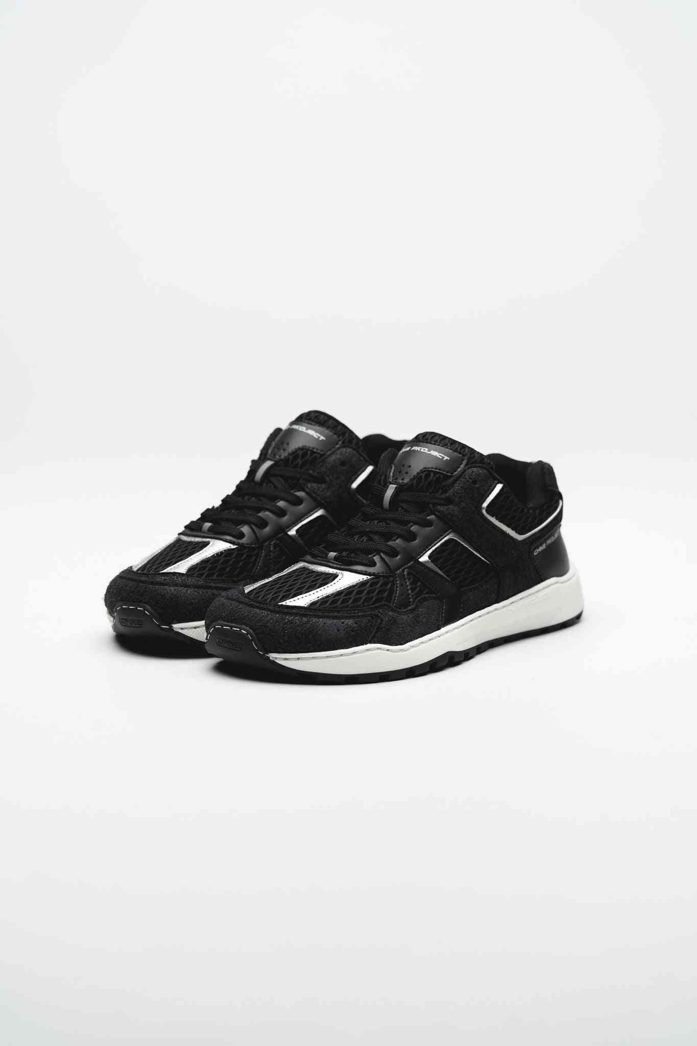SNEAKER RETRO RUN – SILVER BLACK