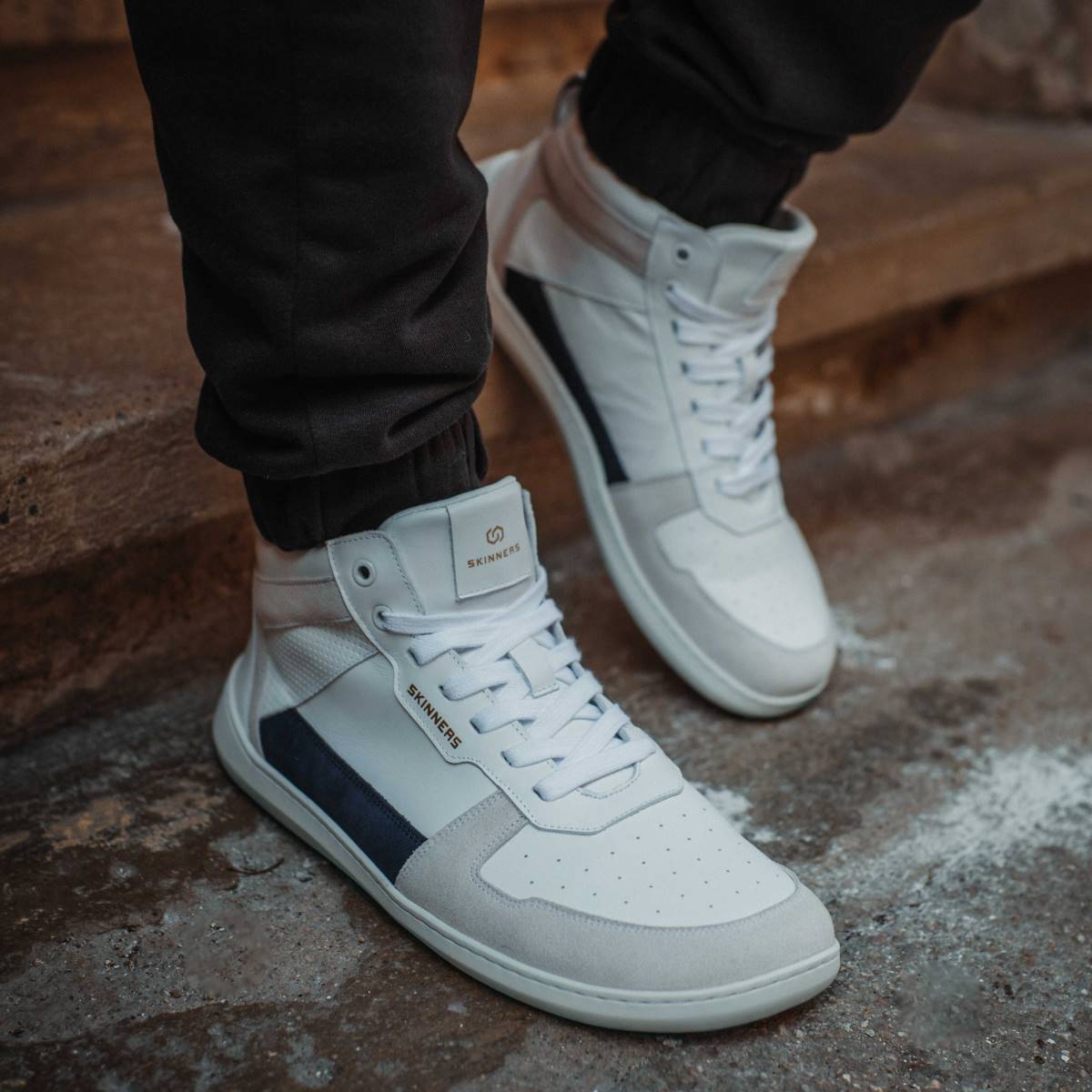 Oldschooler High Top – Blue/White